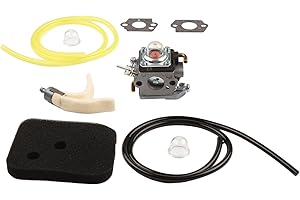 FACULX Vergaser-Kit passend für Husqvarna 122HD45 122HD60 522HD60S 522HDR60 Heckenschere Teile, mit Luftfilter Kraftstoffleitungsset