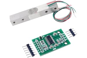 Stemedu Load Cell 5KG Amplifier HX711 24 Bit Precision A/D Module Pressure Weighing Sensor, Portable Kitchen Scale Digital Weight Sensor AD Module for Arduino Raspberry Pi