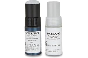 Volvo Original 466 Barents Blue Pearl färgpenna set – 9 ml baslack, 9 ml klarlack – lackreparationsset reparationslack blå 31