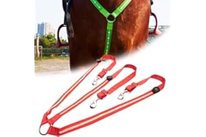 Dowoa LED Pferdegeschirr,Pferdegeschirr Pferde Brustgurt Robuste und Komfortable Sicherheitsausrüstung Beste Sichtbarkeit beim Reiten für sichtbares Pferd