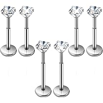 75 Pezzi Piercing Trasparenti - Set Completo Per Orecchio, Naso, Labbra E Altri - Foto 3