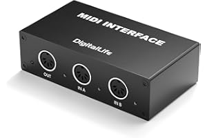 DigitalLife 2-In/1-Out MIDI Merge Box -(Interfaccia MIDI a 5 Pin DIN, MERGE-2)
