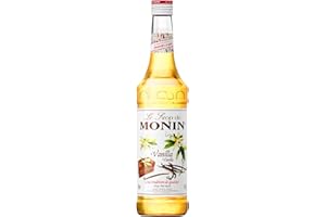 MONIN Premium Vanilla Syrup 700ml for Coffee and Cocktails. Vegan-Friendly, Allergen-Free, 100% Natural Flavours and Colourings
