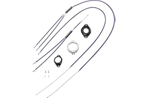 TSTRAUM BMX Bicycle Gyro Brake Cable Front + Rear (Top + Bottom) Spinner Rotor Set Kit (Purple)