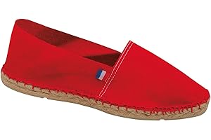 DECOHO - Espadrilles Mixtes Rouges - Espadrille Femmes - Espadrilles Hommes Françaises - Rouge - Rouge