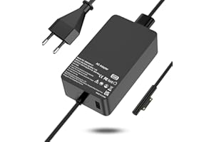 LTBSTOYE Chargeur Surface Pro 65W, Compatible avec Surface Pro X/8/7/6/5/4/3, Surface Go 2/3, Surface Laptop,Surface Book,Surface Notebook/Tablette Chargeur avec Port USB