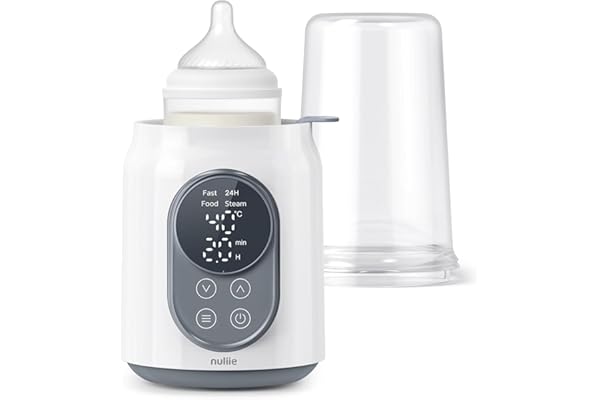 Chauffe Biberon, Nuliie Stérilisateur Électrique Rapide 10 en 1 pour Lait Maternel ou Formule avec Minuterie Numérique Contrôle intelligent de la Température et Arrêt Automatique, 220V