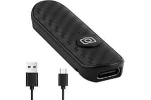 COALWOP Bluetooth Fernbedienung Bluetooth 5.0 Kamera Fernauslöser Design in Carbonfaser Wiederaufladbare Kamera-Fernbedienung mit Typ-C-Ladung 10m Reichweite Kompatibel mit iOS & Android