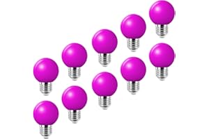 HUAMu 10er E27 Led Bunte 2W Farbige Glühbirnen 200 Lm Energiesparende Led Bunte Birnen Deko Glühbirne,lila…