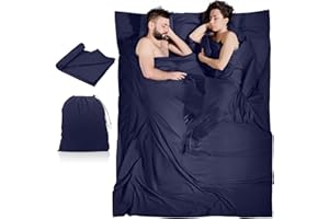 Coyonce Sacco Lenzuolo Singolo, Ultraleggero Sacco a Pelo Lenzuolo Sacco a Pelo Adulti Lenzuola a Sacco da Viaggio Campeggio Sacco Letto