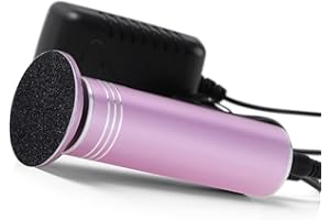 ‎I.B.N Elektrische Hornhautentferner Einstellbare Geschwindigkeit Professionelles Pediküre Fußfeile mit Austauschbaren Fußfeilen für Tote Harte Rissige Haut, mit 60 Stück Ersatz Schleifkissen (Rosa)