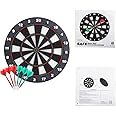 Safety Dart Board Set -16 Inch Rubber Dartboard Game with 6 Soft Tip Darts for Kids and Adults, Party, Office and Family Leisure Sport.