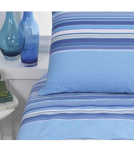 KLULK Lenzuolo Sopra Singolo Blu Colbalto 100% Cotone 160 x 290 Cm Made In Italy 1 Posto