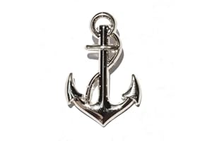 City Souvenir Shop Pin Anker, silberfarben, ca. 23mm