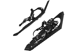 ALPIDEX Racchette da neve da arrampicata misura 38 a 45 Peso utente fino a 130 kg Borsa per il trasporto Bastoni telescopici opzionali