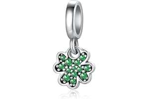 Alstiva Familie Freundschaft Liebe 925 Sterling Silber 5A Zirkonia Charm Anhänger für Armband Charm Bead Pendant für Europäische Armbänder Halsketten Schmuck Geschenk für Damen Frauen