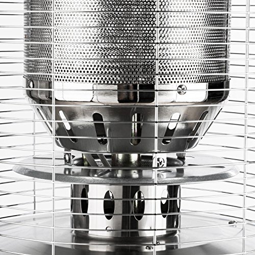 Blumfeldt Heatwave V2A-Set Terrassenheizstrahler + Schutzhülle (11 kW Heizleistung, Propan-, Butan-Gasflaschen, Piezozündung, Edelstahl, PU-beschichtetes Textil) silber - 5