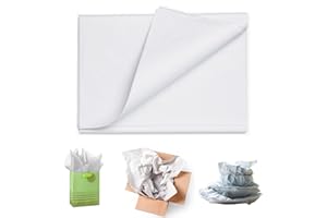 Sabco - Papier de soie 100 feuilles, emballage cadeau, MG et sans acide, format 50 x 75 cm, papier d'emballage et de coupe décoratif pour loisirs créatifs - 20 x 30 "blanc
