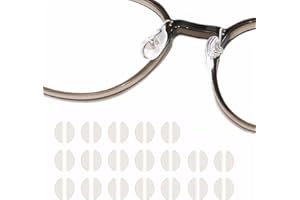 DEWFIGS ㅤ 20 Paires de Plaquettes de Nez Coussinets de Nez en Silicone pour Lunettes, Adhésives Transparentes, Antidérapantes, Confortables pour Toutes Montures de Lunettes Lunettes de Soleil, Réparation Facile