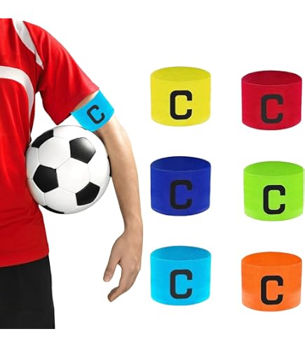 Elastische Kapitänsbinde Für Fußball & Teamsport - Verstellbar Mit Klett, Für Erwachsene & Jugendliche - Mehrere Farben