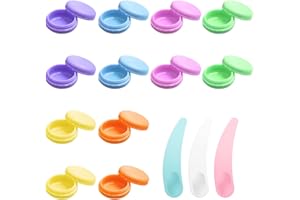 TIANNAIT 12 Pots De Voyage Et 3 Spatules Pour Masques, Pots De Voyage, Distributeurs De CosméTiques, RéCipients éTanches, Pots D'éChantillons Pour Lotions, CrèMes, Articles De Toilette