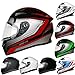 Price comparison product image Leopard *2018 NEW STYLE LEO-813 Full Face Motorcycle Motorbike Crash Helmet #1 Red/Black/Silver S (55-56cm)