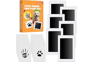 Nabance Baby Handprint and Footprint Kit, Paw Print Kit for Dogs & Cats, 6 Inkless Print Pads, 12 Imprint Cards, Dog Print Kit, Puppy Paw Print Kit, Dog Ink Paw Print Kit, Pawprint Family Keepsake Kit