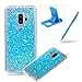 Price comparison product image Rubber TPU Case for Samsung Galaxy S9 Plus,Herzzer Ultra Thin Slim Lightweight Color Changing Glittering Luxury Unique [Blue Sequins] Bling Bling Shiny Sparkle Soft Silicone Gel Clear Bumper Frame Cover for Samsung Galaxy S9 Plus + 1 x Free Blue Cellphone Kickstand + 1 x Free Blue Stylus Pen