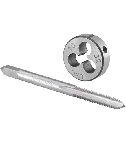 Burkit No 8-32 UNC Jeu De Tarauds Et Filières Pour Droitier, 8 X 32 UNC Filetage De Machine UNC Et Filière Ronde