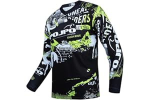 Hotlion Kids Mountain Bike Jersey Youth Long Sleeve Cycling Jersey 4-14 Years Motocross Shirts Boys Girls Off Road Racewear