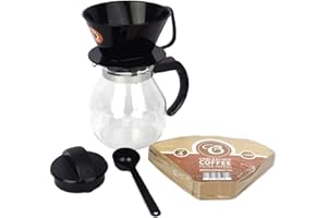 Edesia Espress 1 litre / 4 Cup Filter Coffee Maker Jug Set + 100 free filter papers