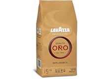 Lavazza, Qualità Oro, Café en Grano Natural, Ideal para la Máquina de Café Espresso, con Notas Aromáticas de Frutas y Flores, 100% Arábica, Intensidad 5, Tueste Medio, Paquete de 1 kg