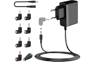 MEROM 9V 2A Universelles Ladegerät Ladekabel mit Polaritätsumwandlungslinie Kompatibel mit Arduino UNO REV, Arduino Nano, Router, Mobile DVD, Wireless - Türklingel, ADSL Modem Netztei (Mit 8 Tipps)