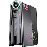 ACEMAGICIAN Vertical RGB Mini PC,AMD Ryzen 5 5600U,Radeon RX Vega 7,16 GB DDR5 512 GB SSD Micro Desktop Computer 【Modalità Au