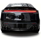 Tesla Model Y Juniper (2025-2026+) Arka Tampon Bodykit Seti (Lip + Dif&uuml;z&ouml;r Yan Ekleri) (Mat Siyah (3 Par&ccedil;a Set))
