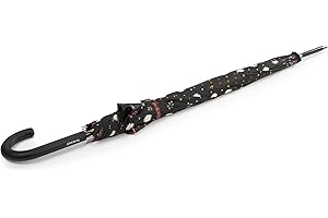 Isotoner Parapluie canne, ultra dérperlant, solide, ouverture automatique/fermeture manuelle,