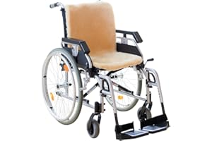 ‎CHRIST CHRIST Lammfell Rollstuhlauflage Lammfellauflage für Sitz und Rücken, Rollstuhl Sitzauflage und Sitzkissen aus echtem Fell erhältlich in Natur, in 40x85 cm