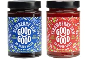 KETONICO GoodGood Pack 2x Mermelada de Fresa + Arándanos, Vegano, Sin Gluten, Sin Lactosa, Certificado Keto