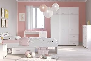 Parisot Kinderzimmer Jugendzimmer Galaxy 151A Komplettset 5-Teilig Weiß
