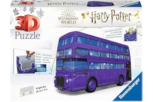 Ravensburger - Puzzle 3D Véhicules - Magicobus/Harry Potter - A partir de 8 Ans - 108 pièces numérotées à Assembler sans Colle - Accessoires de Finition Inclus - 11158