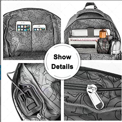 USB Rucksack  Marsoul 15 Zoll Rucksack Herren Studenten Backpack Laptop Rucksack Sch  ler Backpacks Schultaschen k  Schwarz   Schwarz 