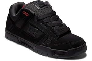 DC Shoes Stag-Leather Shoes for Men, Scarpe da Ginnastica Uomo