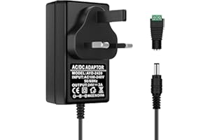 inShareplus 24V 2A 48W LED Power Supply, 100-240V AC to 24V 2Amp DC Power Adapter, Low Voltage Transformer for LED Strip Light