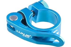 Azarxis Morsetto Sella Bici 28,6/31,8/34,9 mm Collarino Reggisella per MTB e Corsa, Blocca Sella Universale per Bici da Corsa Strada Città (Blu, 28,6mm)