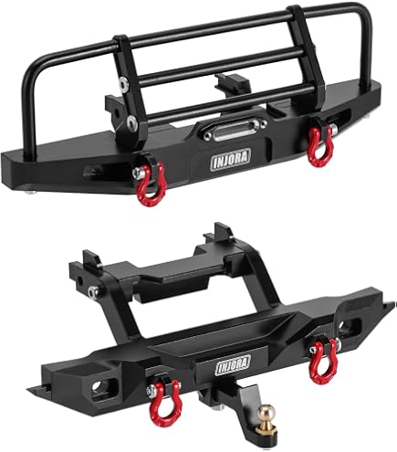 INJORA Remorque Utilitaire Pour TRX4M 1/18 RC Crawler - Upgrade Accessoire Avec Attelage - Roues Nylon Antidérapantes