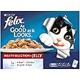 Felix As Good As It Looks Wet Cat Food, Meaty Selection in Jelly, 12 x 100g