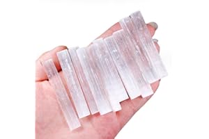 Danlai 10pcs Chips De Bâton De De Sélénite Naturel Gypse Sélénite Minéraux Rugueux