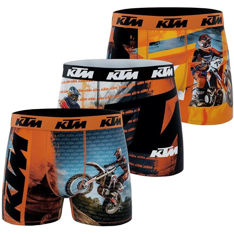 KTM Herren Boxershorts Surprise 6er Pack – Bunte, Bequeme Slips In Zufälliger Auswahl (verschiedene Designs)