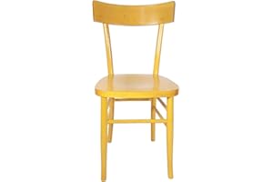 SEDAM SRL Sedia Milano, Storica e Vintage, in Legno Massello, Vari Colori Disponibili, Ristorante Casa Cucina Sala Interno, 100% Made In Italy (Giallo, Anilina)
