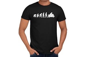 Getting Shirty Motorbike (Bike, Biker) Evolution Motorcycle T-Shirt for Men and Women